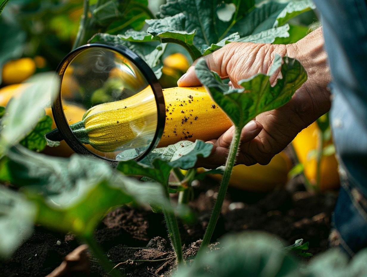 courgettes jaunissantes