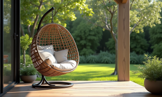 Fauteuil suspendu avec pied : une touche de modernité pour votre jardin